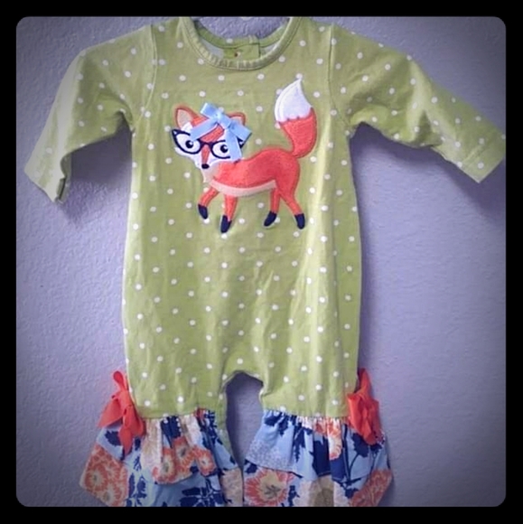 0/3m Molly & Millie Ruffle Fox - Picture 1 of 2